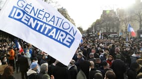 Manifestation contre la dissolution de Génération Identitaire le 20 février 2021 à Paris (Photo d'illustration)