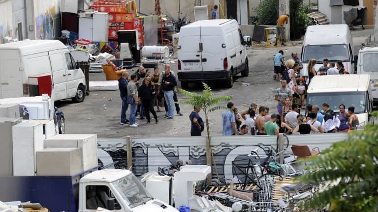 Les habitants d'un campement de Roms à Marseille (image d'illustration)