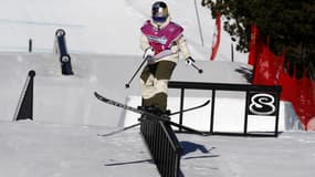 La Française Tess Ledeux lors d'une épreuve de slopestyle à Font-Romeu en janvier 2022