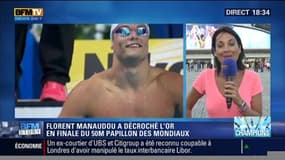 Mondiaux de natation: Florent Manaudou a remporté l'or, ce lundi, lors de la finale du 50m papillon