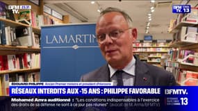 Interdiction des réseaux sociaux aux moins de 15ans: "Cette proposition de loi a été adoptée, on attend qu'elle entre en vigueur", affirme Édouard Philippe (Horizons)