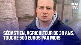TANGUY DE BFM - Rencontre avec Sébastien, un agriculteur de 38 ans qui touche difficilement 500 euros par mois
