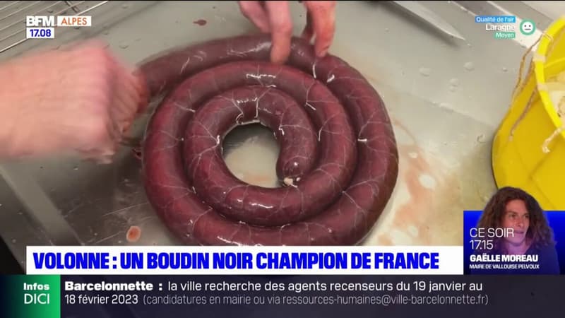 Alpes-de-Haute-Provence: à Volonne, le boucher-charcutier Thierry Crest est devenu champion de France grâce à sa recette de boudin noir Alpes-de-Haute-Provence: le boucher-charcutier Thierry Crest champion de France grâce à sa recette de boudin noir