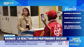 Barnier : la réaction des partenaires sociaux