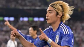 Junya Ito avec le Japon, à Wolfsbourg le 9 septembre 2023