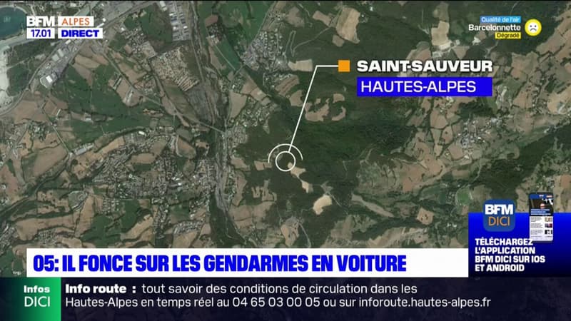 Regarder la vidéo Hautes-Alpes: un homme recherché pour avoir foncé sur les gendarmes lors d'un refus d'obtempérer