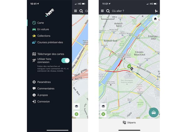 L'application HERE WeGo L'application HERE WeGo