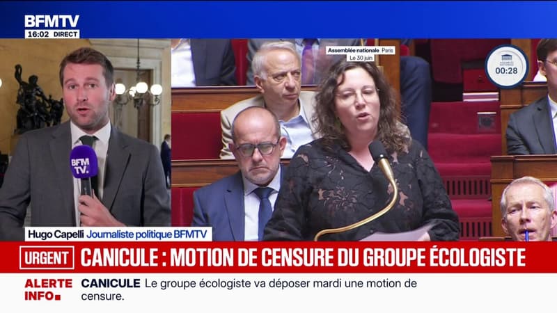 Le groupe écologiste annonce déposer une motion de censure contre le gouvernement et sa gestion de la canicule