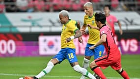 Neymar lors du match Corée du Sud-Brésil, à Séoul le 2 juin 2022