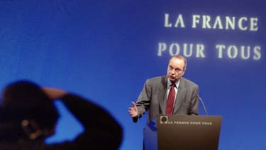 Le candidat RPR à l'élection présidentielle Jacques Chirac, le 16 mars 1995.
