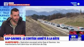 Opération escargot entre Gap et Savines: le cortège arrêté à La Bâtie