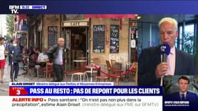 Alain Griset: "Non", il n'y aura pas de report de la mise en place du pass sanitaire pour les clients dans les restaurants