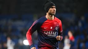 Achraf Hakimi lors du 8e de finale de Ligue des champions entre le PSG et la Real Sociedad, le 05/03/2024