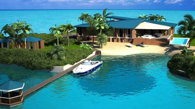 La société néerlandaise Dutch Docklands a lancé le programme Amillarah aux Maldives, où dix refuges pour VIP seront éparpillés aux abords d'un lagon cristallin.