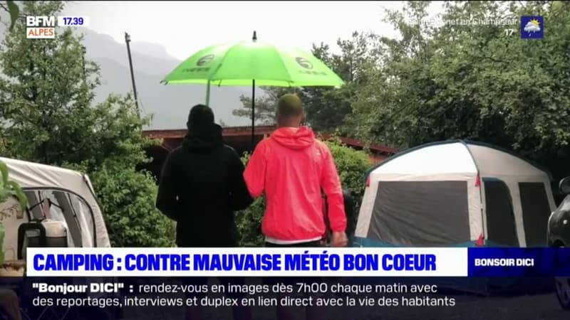Savines-le-Lac: malgré le temps, les campeurs ont le sourire