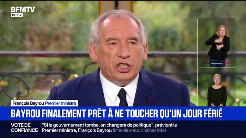 François Bayrou envisage possible de ne supprimer qu'un seul jour férié