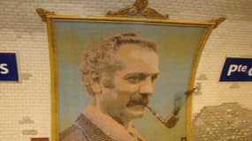 La mosaïque de Georges Brassens métro Porte des Lilas.