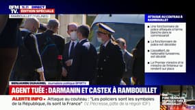 Policière tuée au couteau: Jean Castex et Gérald Darmanin sont arrivés à Rambouillet