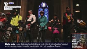 Le choix de Marie - Des cyclistes se font bénir dans une cathédrale à New York