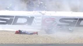 Fabio Quartararo au sol lors du GP d'Espagne