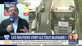 Grève des routiers: "Il y aura différentes opérations à partir de dimanche soir", Patrice Clos