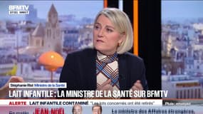 Lait infantile contaminé: "Les lots concernés ont été retirés" de la vente, assure Stéphanie Rist, ministre de la Santé