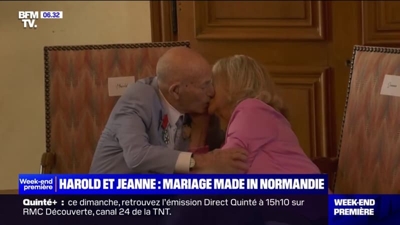 Harold, 100 ans, vétéran du débarquement, a épousé Jane, sa fiancée de 96 ans, en Normandie