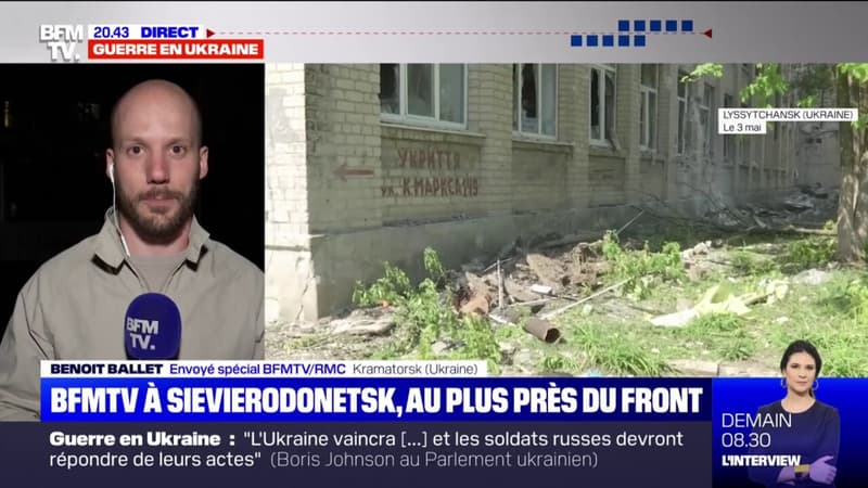 Guerre en Ukraine: les envoyés spéciaux de BFMTV et RMC à Sievierodonetsk, au plus près du front