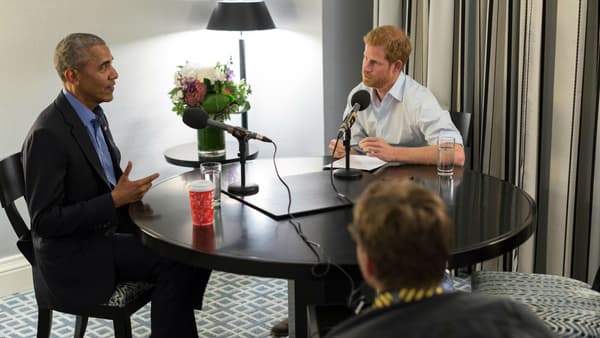Le prince Harry lors de son interview de Barack Obama enregistrée en septembre 2017 à Toronto.