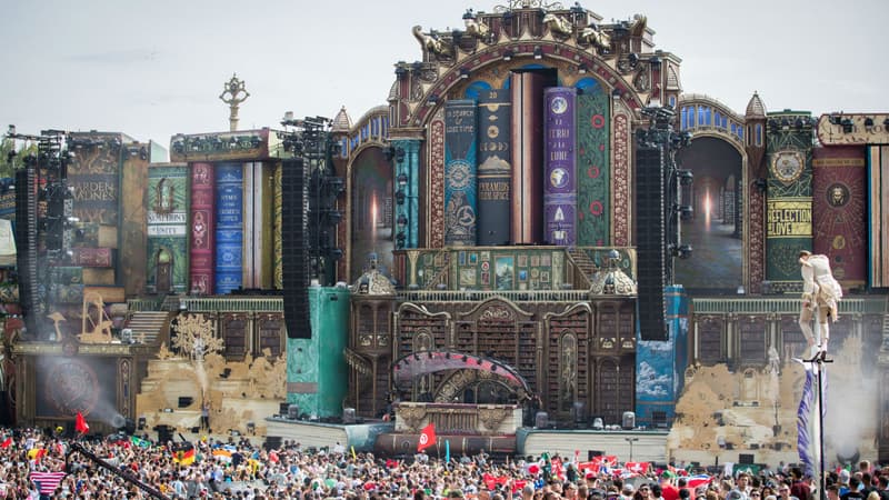 La scène principale du festival belge Tomorrowland, le 19 juillet 2019 à Boom. 