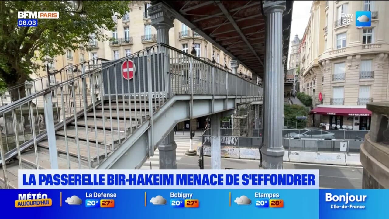 Paris: la passerelle Bir-Hakeim fermée en raison d'un risque d'effondrement