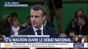 Débat national: Emmanuel Macron appelle à "refuser la violence et la démagogie"