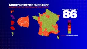 Le taux d'incidence en France au 16 juillet 2021.
