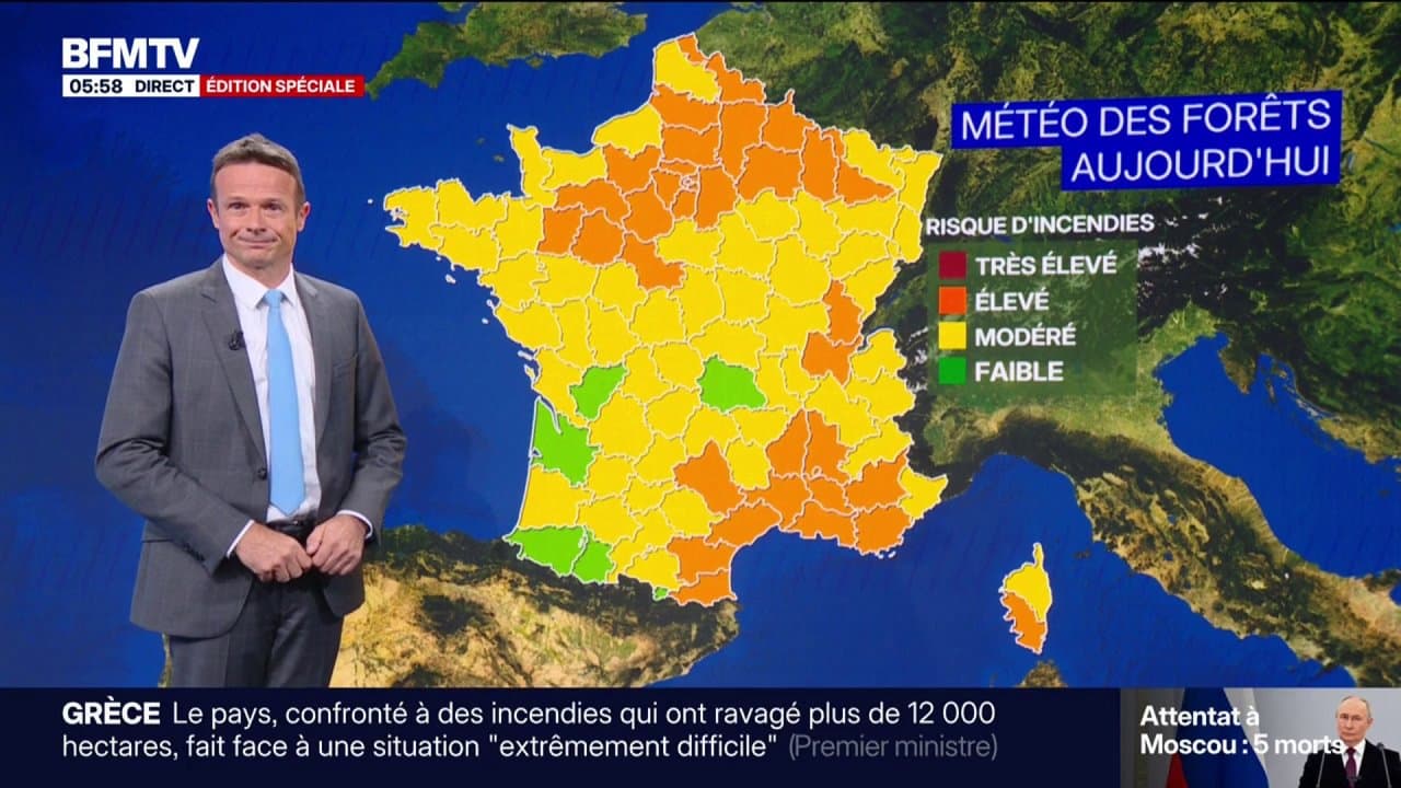 Orages potentiellement violents et 20 départements en vigilance orange canicule: la météo du lundi 3 août 2026