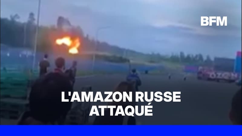 Des employés du site en ligne russe Ozon évacuent en urgence l’entrepôt quelques secondes avant une frappe de drone ukrainien