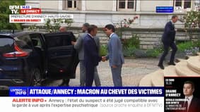 Annecy: Emmanuel Macron est arrivé à la préfecture pour rencontrer ceux qui ont arrêté l'assaillant