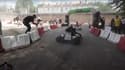 L'épreuve de karting dans la cour de la prison de Fresnes lors de Kohlantess