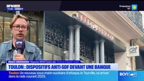 Toulon: un dispositif anti-SDF devant une banque suscite l'indignation