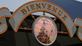 L'entrée de Disneyland Paris, en janvier 2023