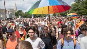 La Marche des fiertés à Vienne en Autriche, le 17 juin 2023
