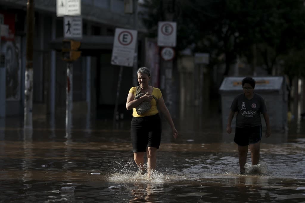 Les conséquences des inondations qui touchent le Brésil, Porto Alegre, mai 2024