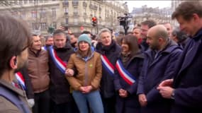 Les représentants de la Nupes lors d'une manifestation