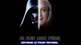 Marine Le Pen grimée en Dark Vador.