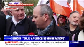 "Crise démocratique": pour Laurent Berger, il faudrait "être inquiet plutôt que d'être susceptible"