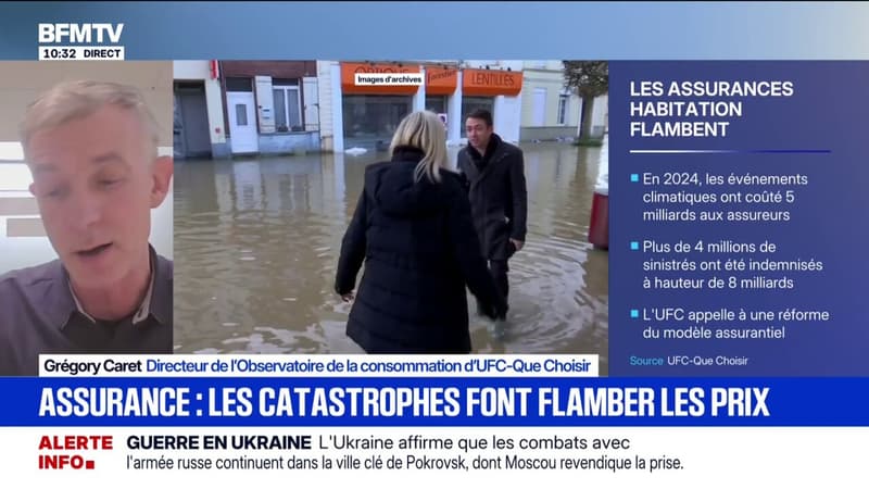 Habitation en zones à risques: "Un assureur peut refuser de vous assurer", détaille Grégory Caret (UFC Que Choisir)