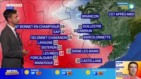 Météo Alpes du Sud: un lundi ensoleillé, 32°C à Gap et 34°C à Manosque
