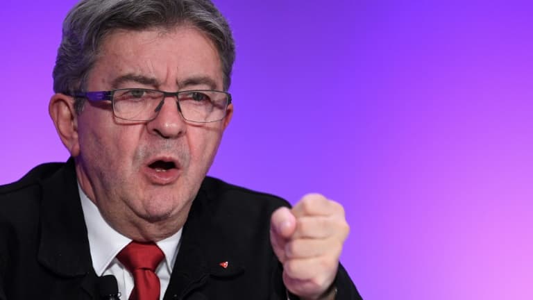 L'Insoumis Jean-Luc Mélenchon, le 20 avril 2022 à Paris