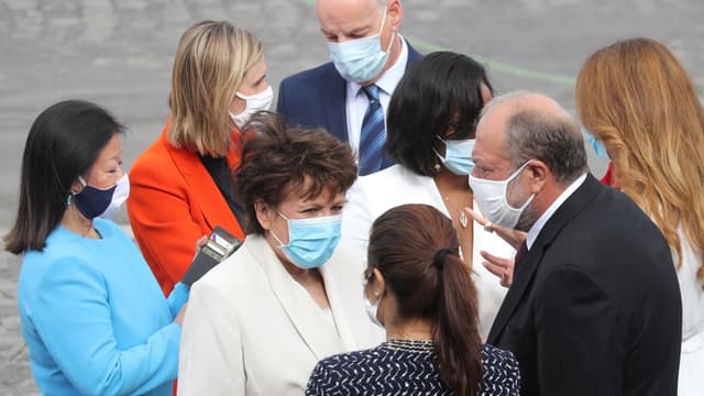 Roselyne Bachelot et Eric Dupond-Moretti le 14 juillet 2020.