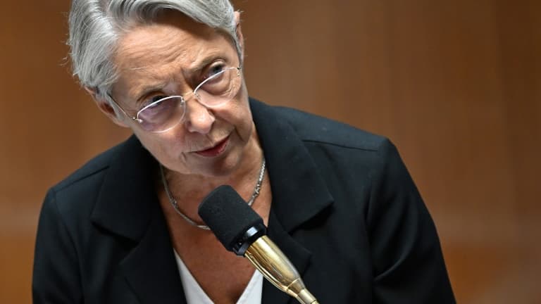 Elisabeth Borne à l'assemblée nationale le 10 octobre 2023
