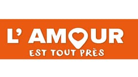 Le logo de l'initiative "L'amour est tout près", qui sera déployé dans les supermarchés partenaires pour soutenir des producteurs en difficulté.